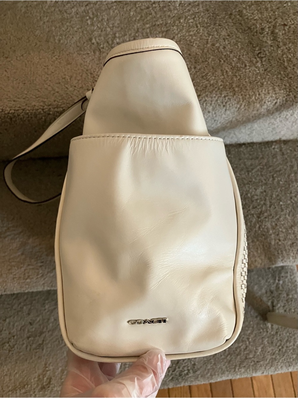 SPOTLESS AND LIKE BRAND NEW!! COACH PARK WOVEN LEATHER TOTE SHOULDER BAG F31285 - Picture 7 of 13